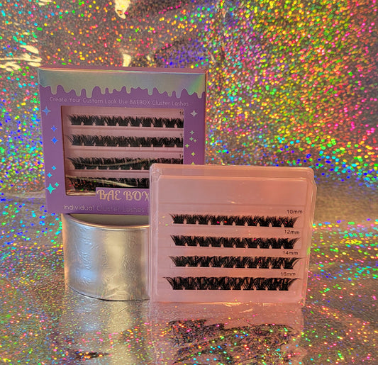 Cluster Eyelashes Purple Box
