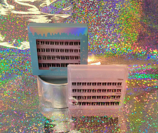 Cluster Eyelashes Blue Box